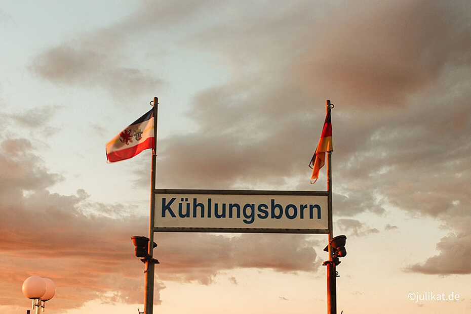 Seebrückenschild Kühlungsborn-Ost